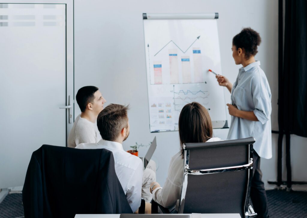 A top sales rep with colleagues