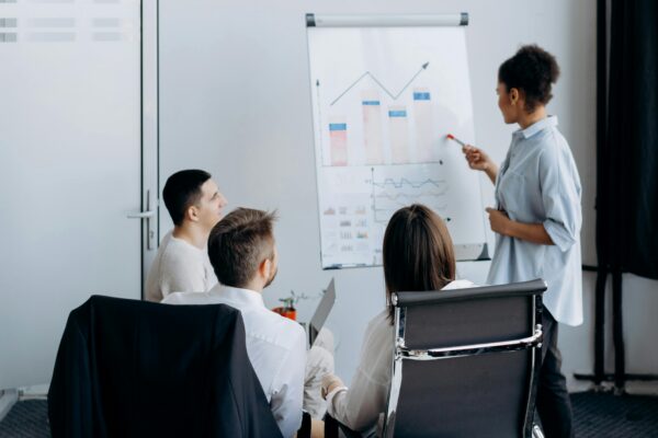 A top sales rep with colleagues