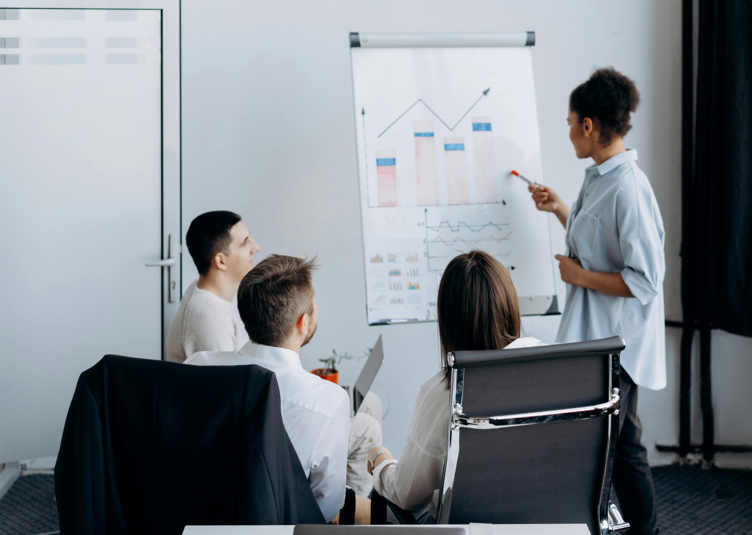 A top sales rep with colleagues